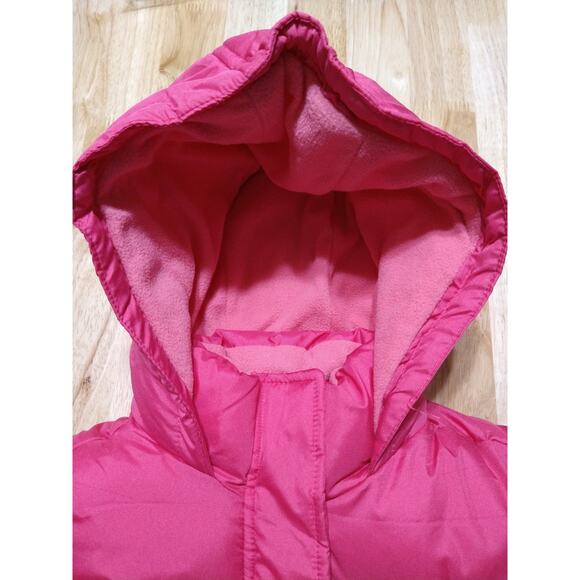 CB SPORTS Girls Puffer Jacket, Large (14-16), Pink Coat + Free Fleece Beanie - Picture 8 of 15